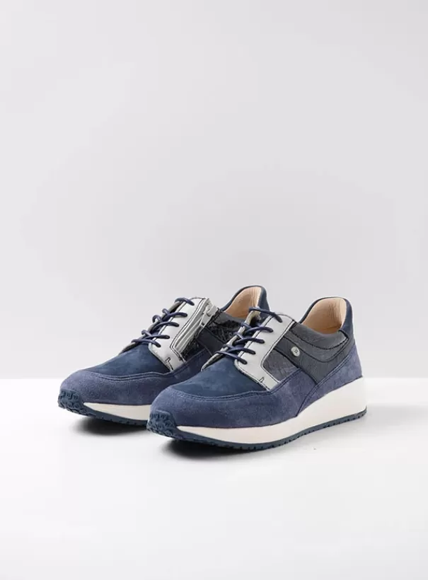 Sneakers | Veterschoenen<Wolky Hammer denim combi leer