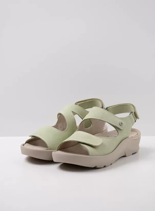 Sandalen<Wolky Harlem lichtgroen nubuck