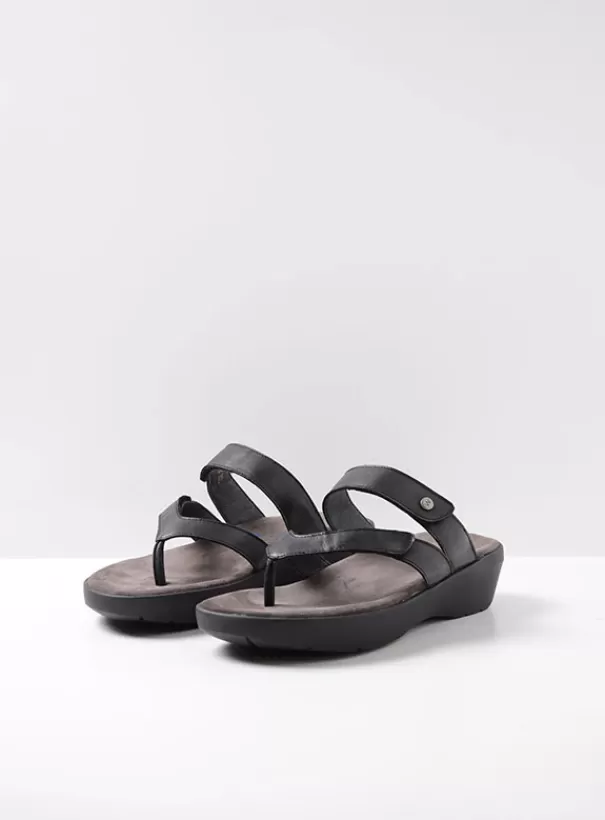 Slippers | Voorjaar/zomer 2024<Wolky Hobie zwart leer