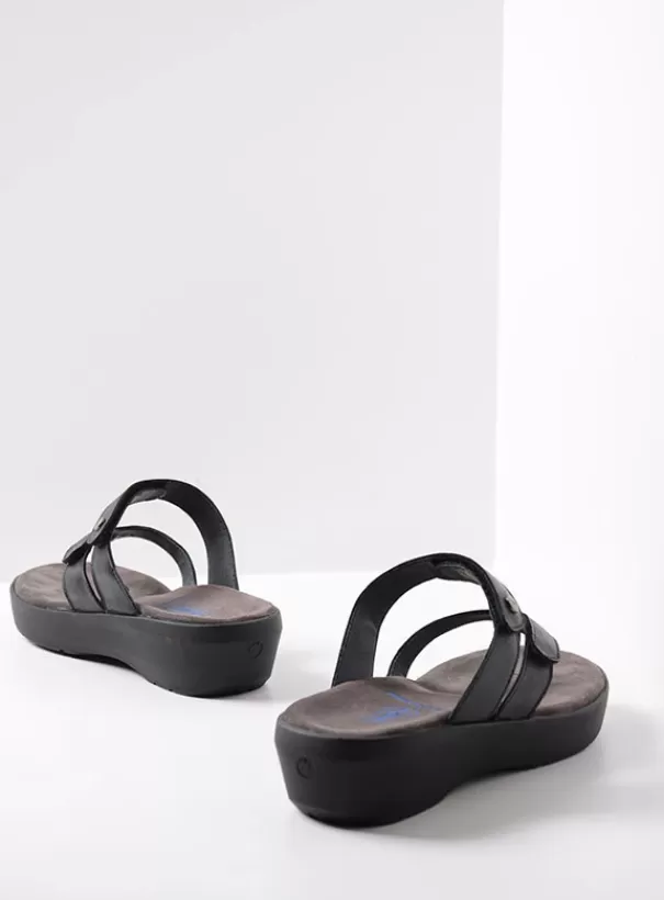 Slippers | Voorjaar/zomer 2024<Wolky Hobie zwart leer