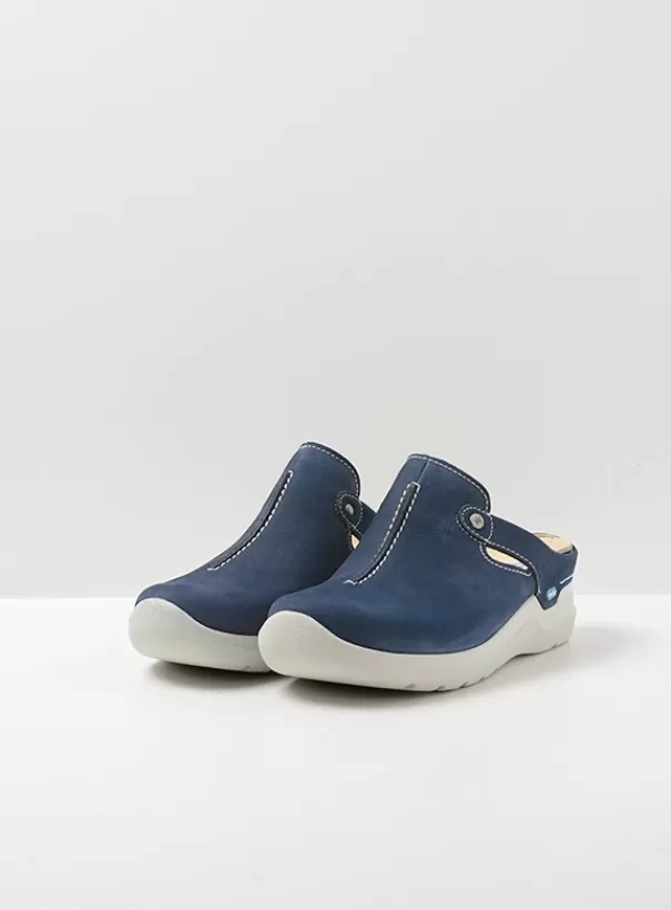 Hielspoor | Slippers<Wolky Holland denim nubuck