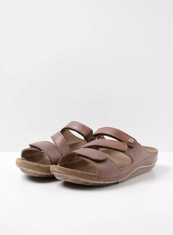 Volle voeten | Slippers<Wolky Jasper cognac leer