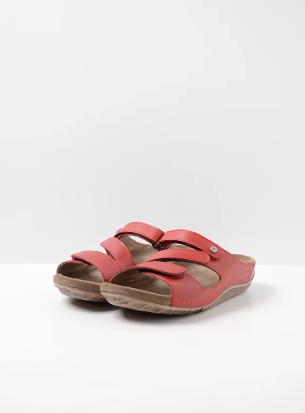 Volle voeten | Slippers<Wolky Jasper rood leer