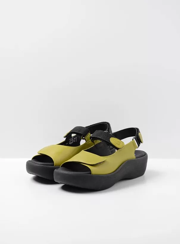 Volle voeten | Sandalen<Wolky Jewel olijfgroen leer