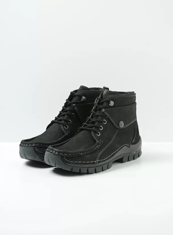 Hielspoor | Veterschoenen<Wolky Jump zwart nubuck