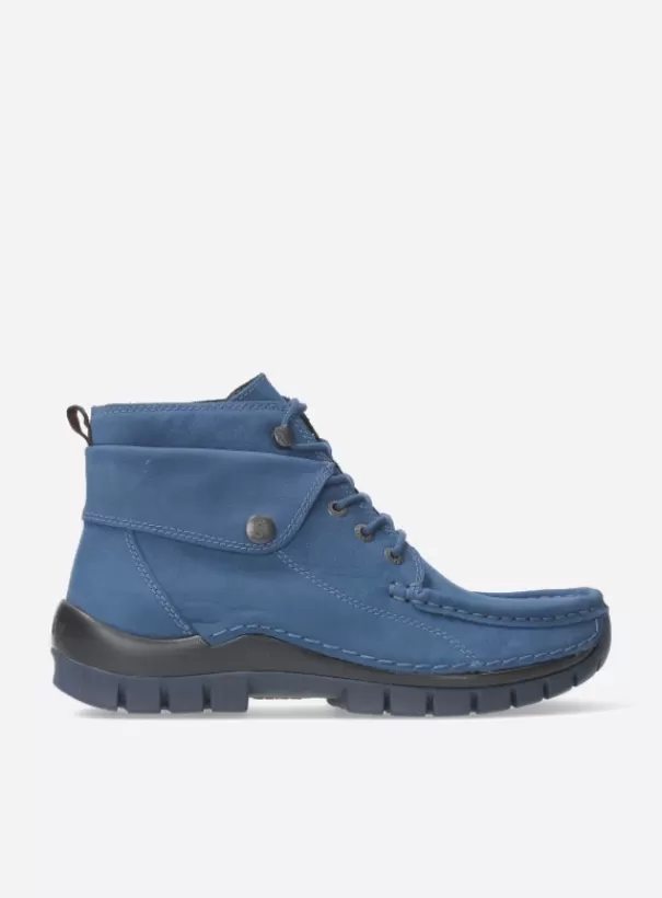 Hielspoor | Veterschoenen<Wolky Jump atlantisch blauw nubuck