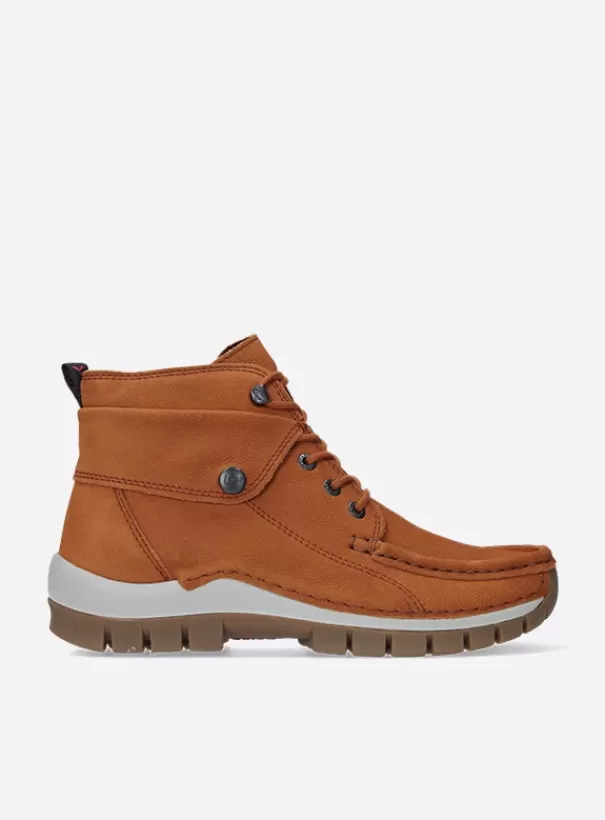 Hielspoor | Veterschoenen<Wolky Jump cognac nubuck