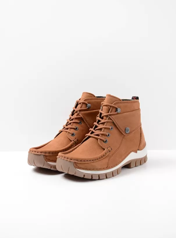 Hielspoor | Veterschoenen<Wolky Jump cognac nubuck