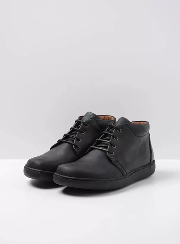 Veterschoenen | Nette schoenen heren<Wolky Kansas Men zwart leer