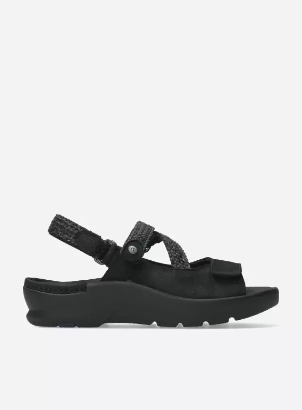 Sandalen | Voorjaar/zomer 2024<Wolky Lisse zwart nubuck