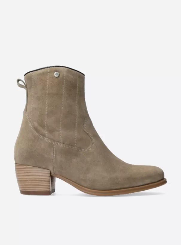 Enkellaarsjes | Laarzen<Wolky Lubbock taupe zomer suede