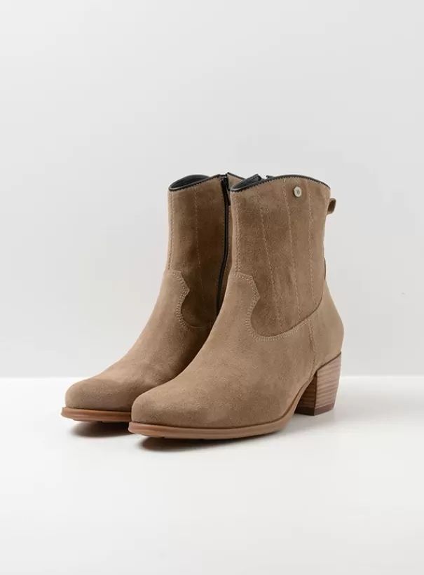 Enkellaarsjes | Laarzen<Wolky Lubbock taupe zomer suede