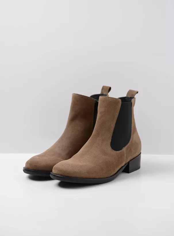 Enkellaarsjes<Wolky Masala taupe geborsteld suede