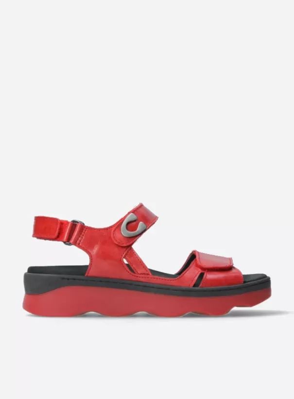 Sandalen<Wolky Medusa rood leer