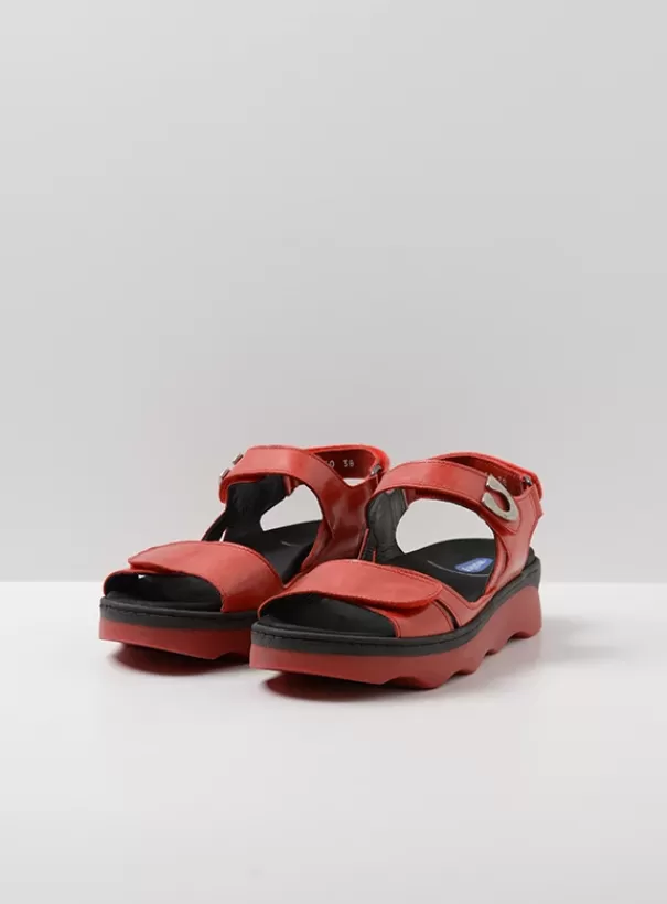 Sandalen<Wolky Medusa rood leer