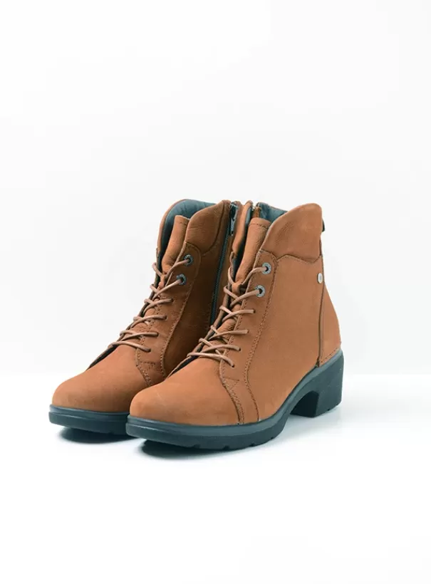 Hielspoor | Biker boots<Wolky Midi cognac nubuck