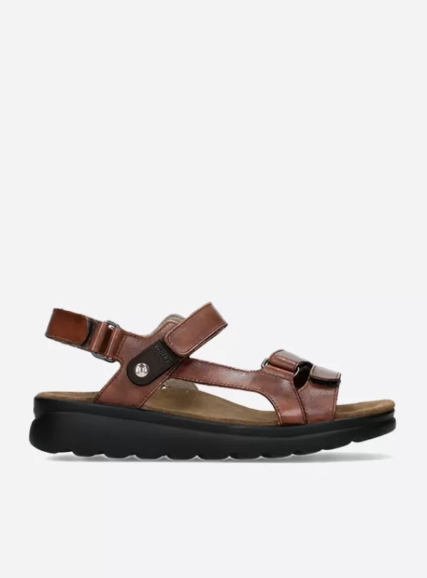 Sandalen<Wolky Mile cognac leer