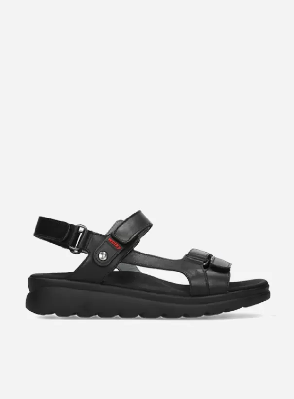 Sandalen | Voorjaar/zomer 2024<Wolky Mile zwart leer