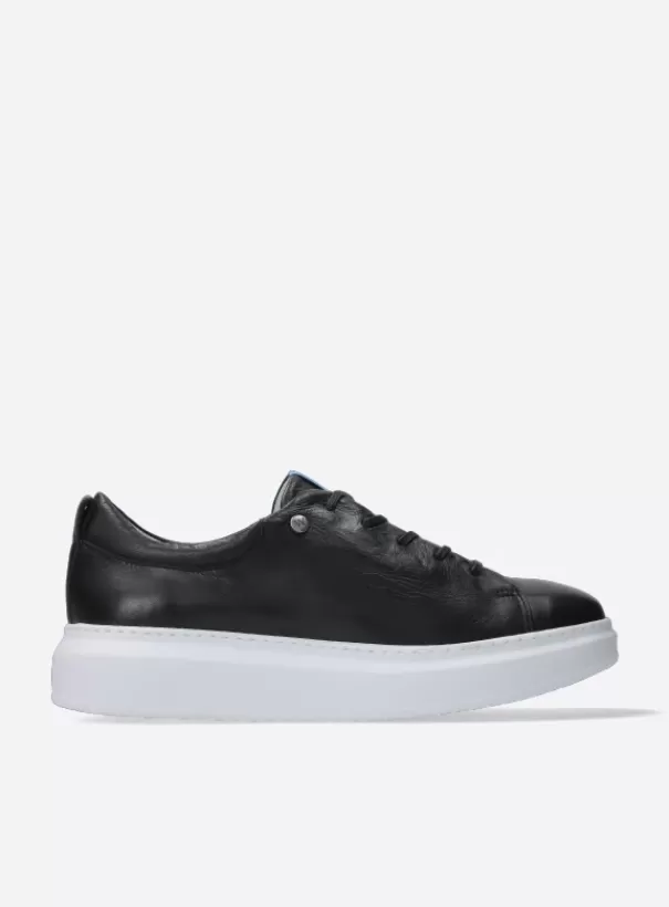 Sneakers | Veterschoenen<Wolky Move it zwart leer