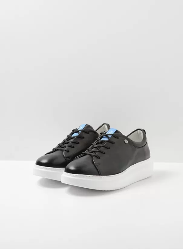 Sneakers | Veterschoenen<Wolky Move it zwart leer