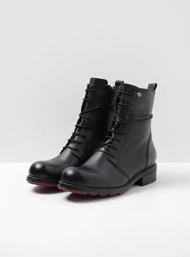 Volle voeten | Biker boots<Wolky Murray XW zwart leer