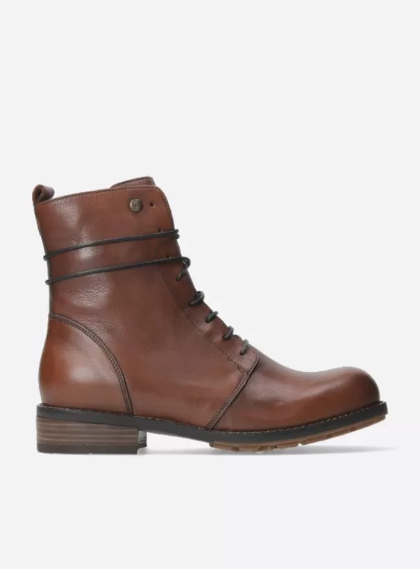 Volle voeten | Biker boots<Wolky Murray XW cognac leer