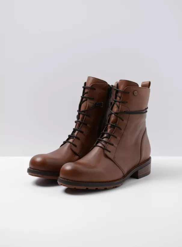 Volle voeten | Biker boots<Wolky Murray XW cognac leer