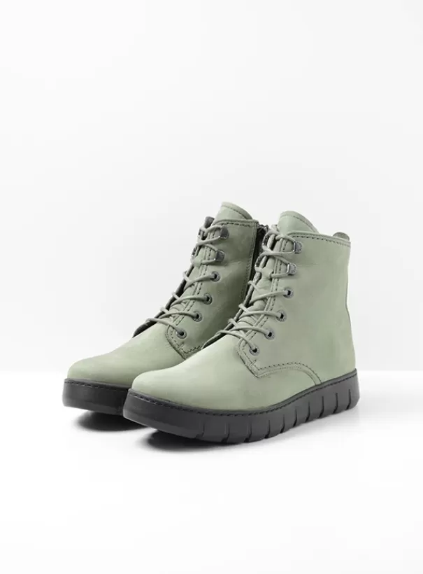 Volle voeten | Laarzen<Wolky New Wave grijsgroen nubuck