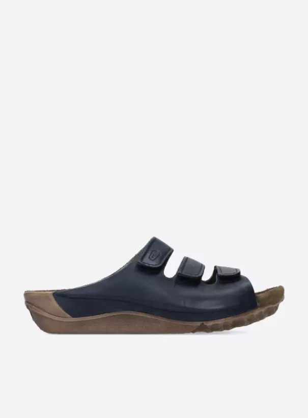 Volle voeten | Slippers<Wolky Nomad blauw leer