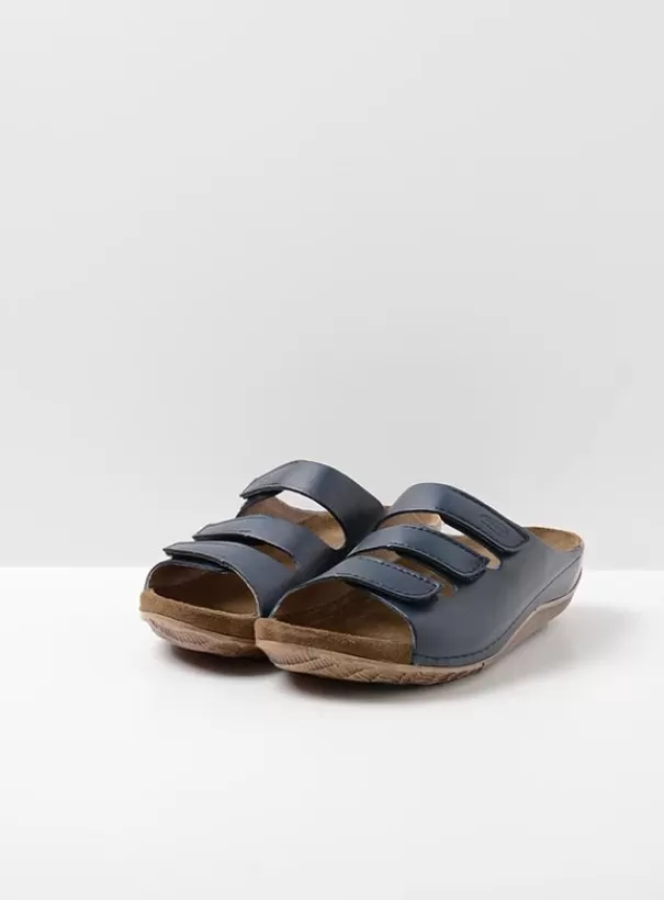 Volle voeten | Slippers<Wolky Nomad blauw leer