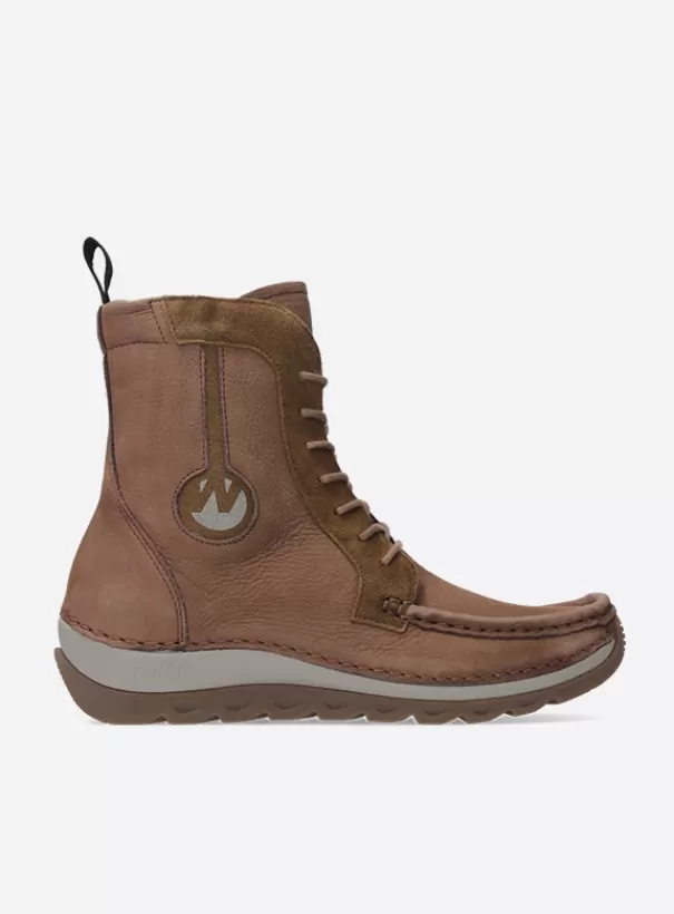 Laarzen | Veterschoenen<Wolky Ocean donker taupe nubuck