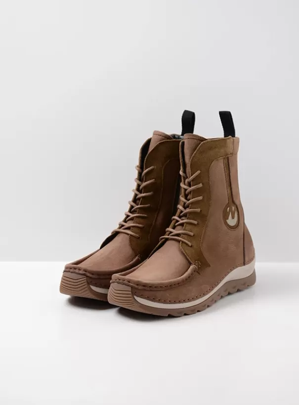 Laarzen | Veterschoenen<Wolky Ocean donker taupe nubuck