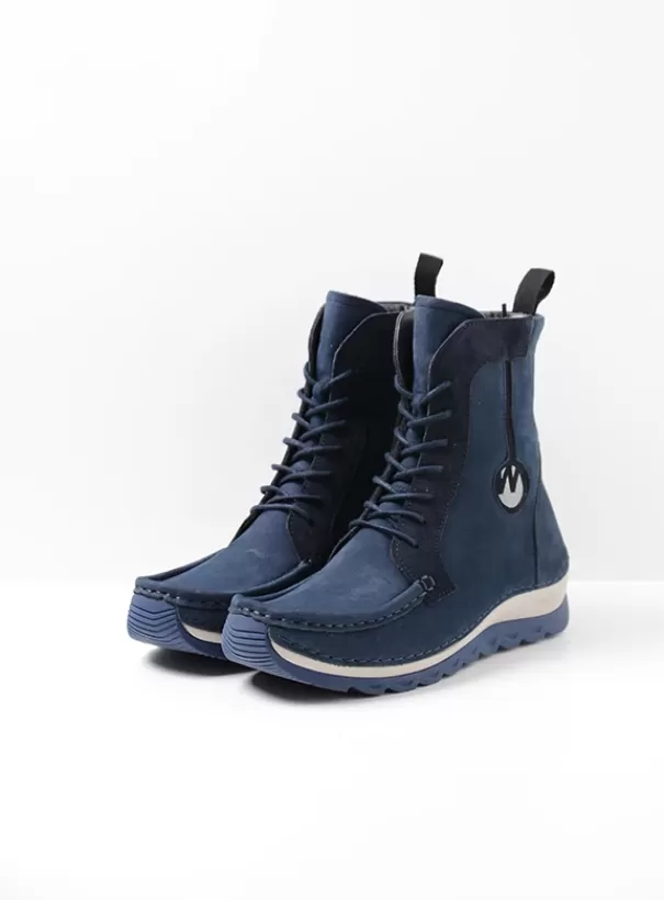 Laarzen | Veterschoenen<Wolky Ocean denim nubuck