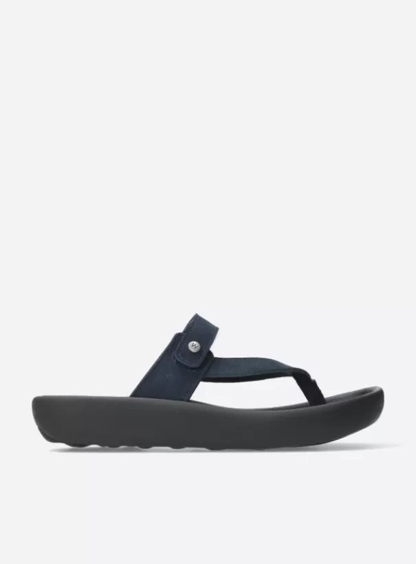 Slippers<Wolky Peace blauw nubuck