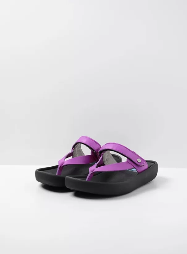 Slippers | Voorjaar/zomer 2024<Wolky Peace fuchsia leer