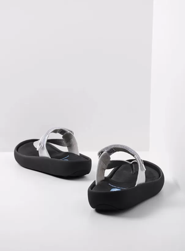 Slippers | Voorjaar/zomer 2024<Wolky Peace zilver leer