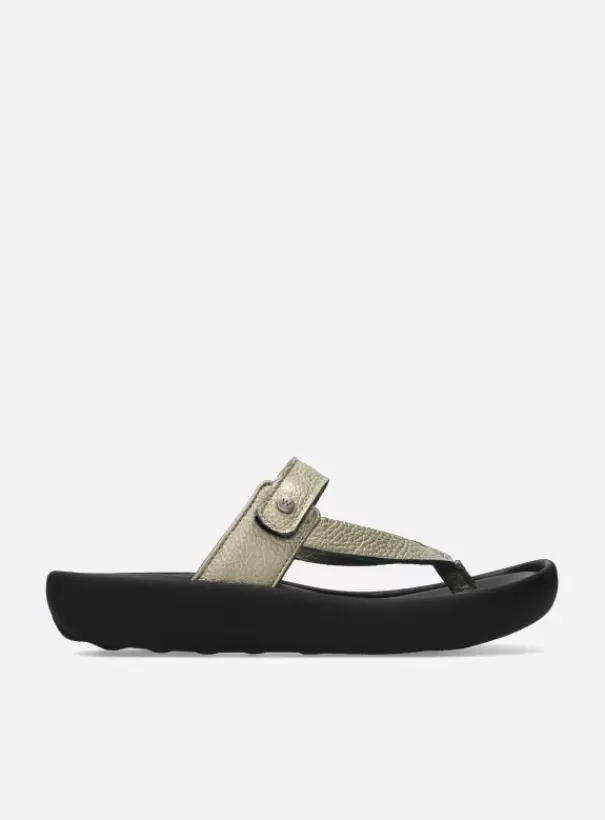 Slippers | Voorjaar/zomer 2024<Wolky Peace goud leer