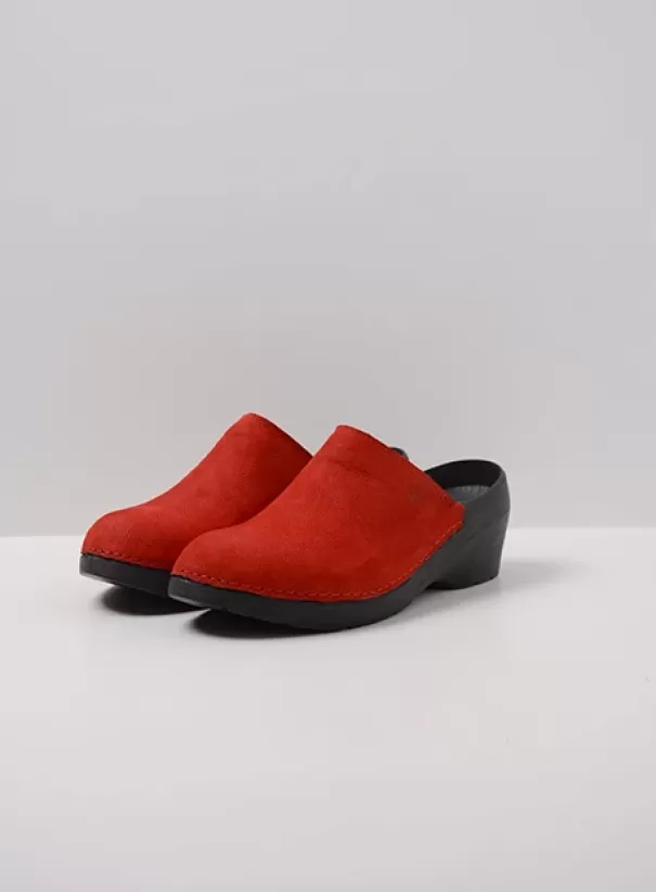 Klompen | Voorjaar/zomer 2024<Wolky PRO-Clog rood nubuck