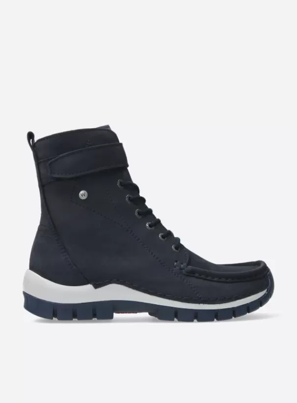 Laarzen | Veterschoenen<Wolky Reach blauw nubuck