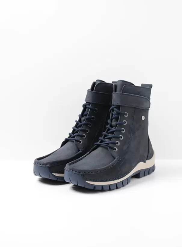 Laarzen | Veterschoenen<Wolky Reach blauw nubuck