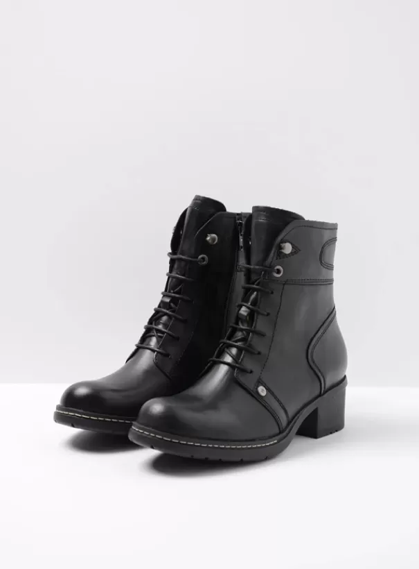 Biker boots | Laarzen<Wolky Red Deer CW zwart leer