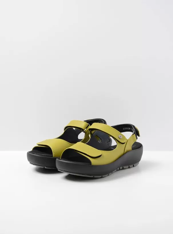 Sandalen<Wolky Rio olijfgroen leer