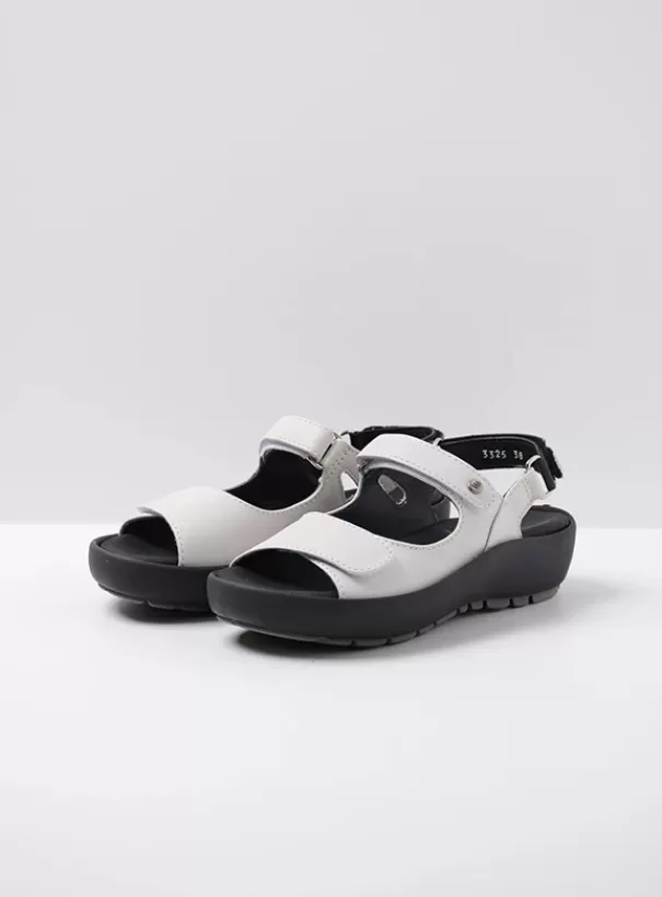 Sandalen<Wolky Rio wit leer