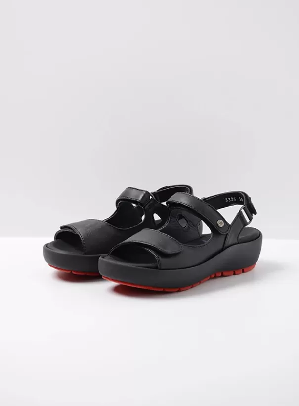 Sandalen<Wolky Rio zwart leer