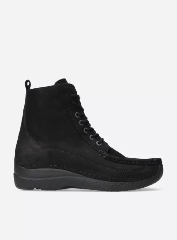 Veterschoenen<Wolky Roll Boot zwart nubuck