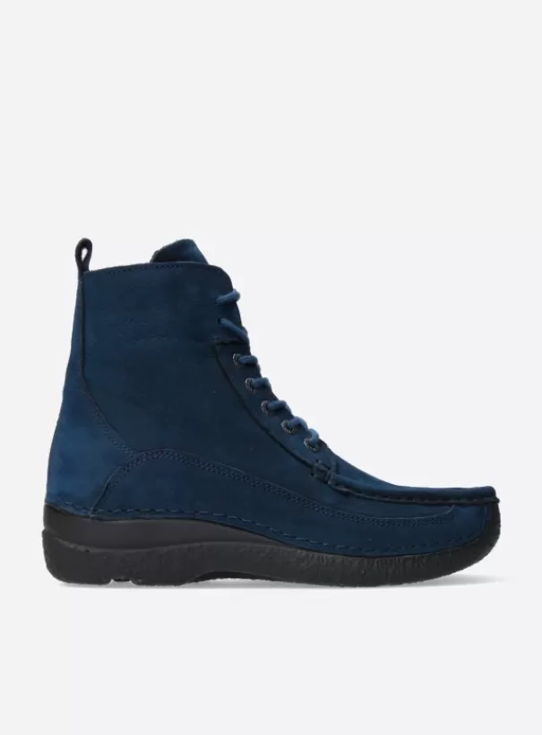 Veterschoenen<Wolky Roll Boot blauw nubuck