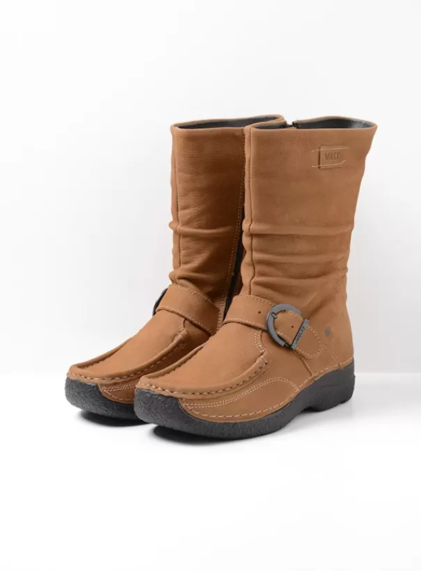 Laarzen<Wolky Roll Jacky cognac nubuck