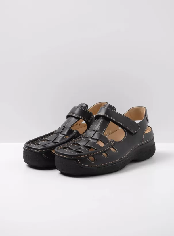 Sandalen voor heren | Comfortschoenen<Wolky Roll Sandal Men zwart leer