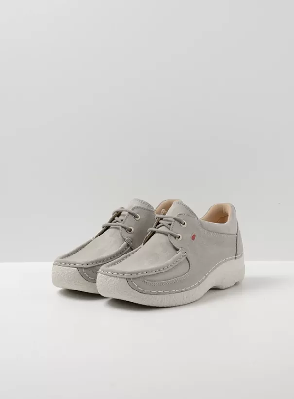 Veterschoenen<Wolky Roll Shoe lichtgrijs nubuck