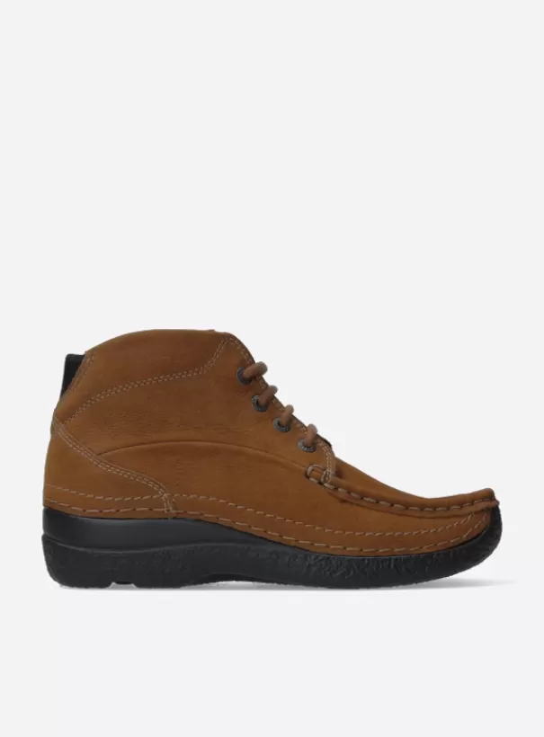 Hielspoor | Veterschoenen<Wolky Roll Shoot cognac nubuck